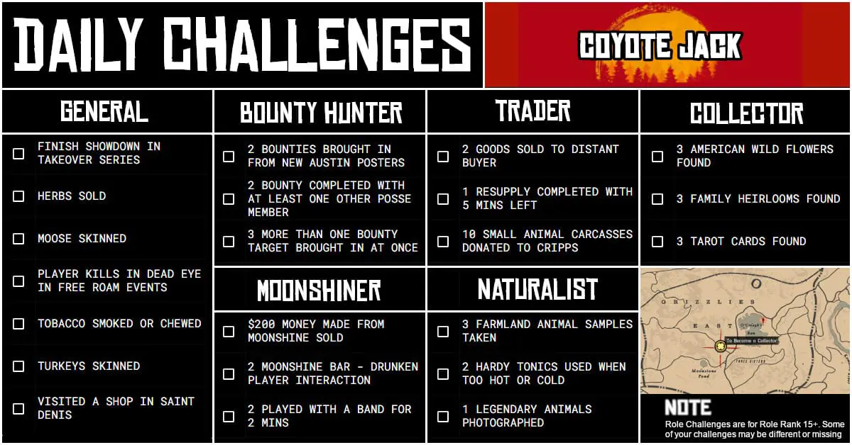 Saturday 21 August Daily Challenges