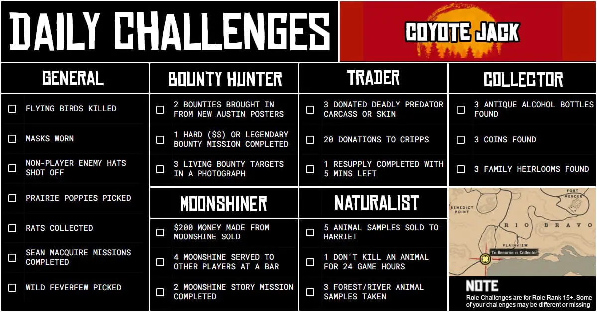 Sunday 12 September Daily Challenges