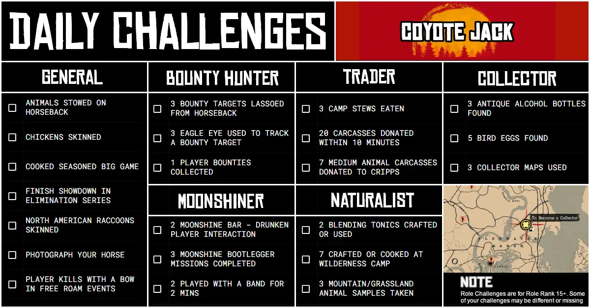 Sunday 24 October Daily Challenges